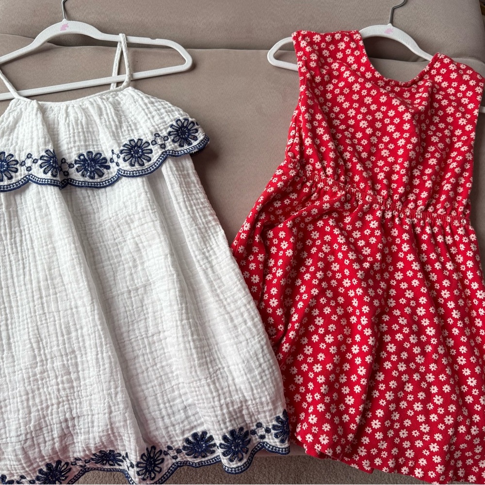 Girls Summer Dresses - set of 2 (size 7)